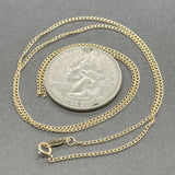 Estate 14K Y Gold 1.1mm 18” Curb Link Chain