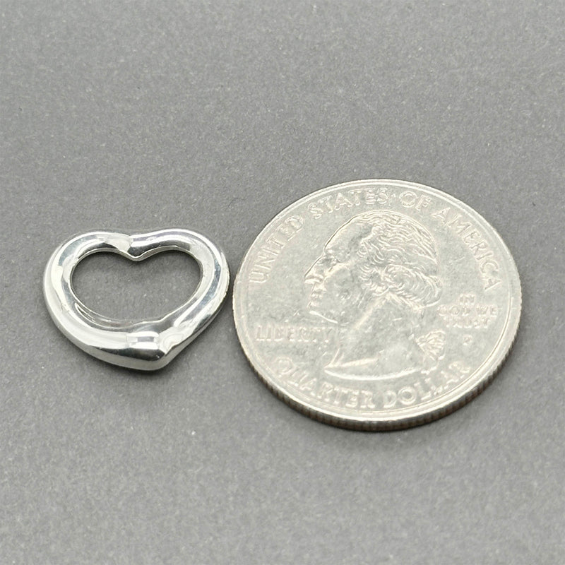 Estate Tiffany & Co. Peretti SS 16mm Open Heart Pendant