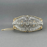 Estate Art Deco Platinum & 14 8.26ctw Diamond Bangle Bracelet