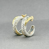 Estate David Yurman SS 18 Crossover Hoop Earrings