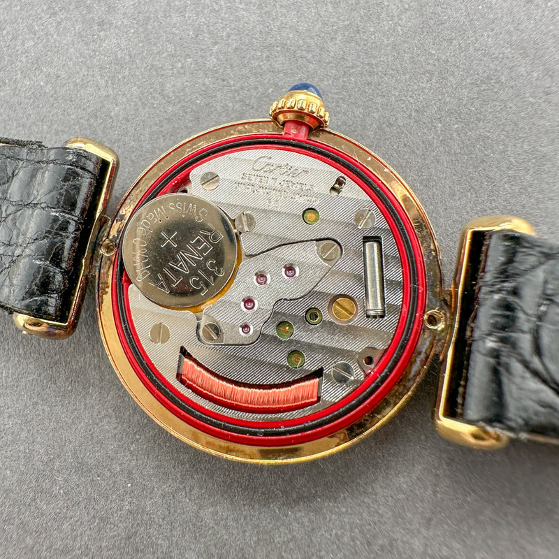 Estate Cartier Must Colisee Vermeil Quartz Watch Ref#590002