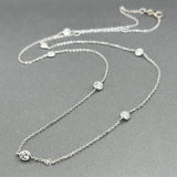 Estate 14K W Gold 1.32ctw H-I/SI1-2 Diamond By The Yard Necklace