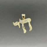 Estate 14K Y Gold Chai Pendant