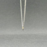 Estate 14K W Gold 0.10ct G/SI1 Diamond Solitaire Necklace