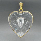 Estate Steuben 18K Y Gold Heart Pendant
