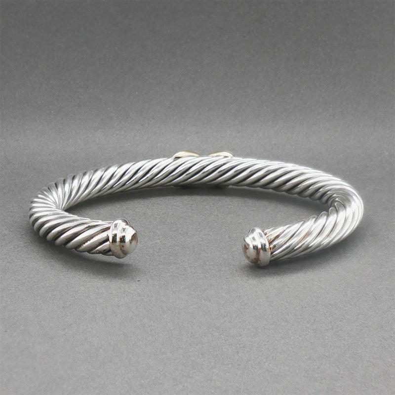 Estate David Yurman SS 18 X Cuff Bracelet