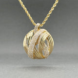 Estate 14K Y Gold 0.52ctw G-H/SI1-2 Diamond Pendant