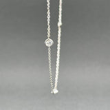 Estate 14K W Gold 1.10ctw I-J/SI1-2 Diamond By The Yard Necklace