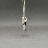 Estate 14K W Gold 0.25ctw F-G/I1 Diamond Circle Pendant