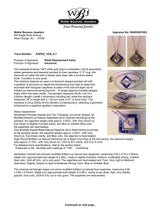 Estate 14K W Gold 3.45ctw Sapphire & 0.10ctw Diamond Pendant