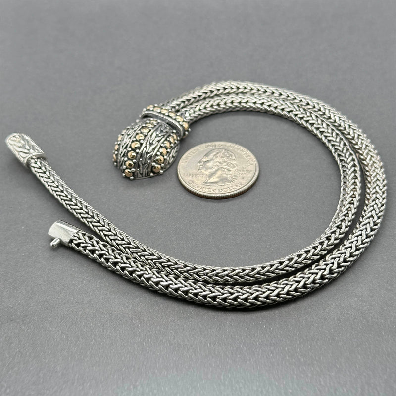 Estate John Hardy SS 18 Snake Drop Necklace