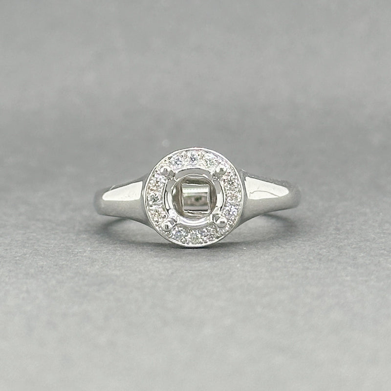 Estate 14K W Gold 0.15ctw H/SI1 Diamond Mounting Ring