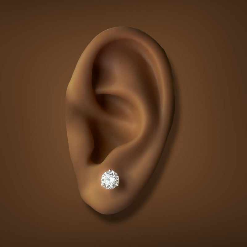 14K W Gold 1.50ctw F/VS1 Lab-Created Diamond Martini Set Earrings