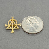 Estate 14K Y Gold Alpha & Omega Cross Pendant