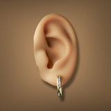 Estate 14K Y Gold 0.12ctw Diamond Hoop Earrings