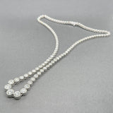 Estate 14K W Gold 10.27ctw I-J/SI2-I1 Diamond Riviere Necklace