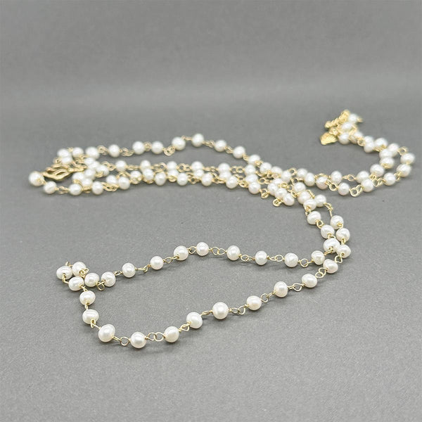 Estate David Yurman 18K Y Gold Seed Pearl Bijoux 32” Necklace