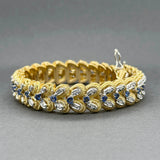 Estate 18K TT Gold 2.24ctw Sapphire & 0.48ctw Diamond Bracelet