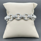 Estate Judith Ripka SS CZ Circle Link Bracelet