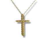 YGP Sterling 0.25ct  F-G/VS2 Lab Created Diamond Cross Pendant