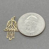 Estate 14K Y Gold 24.8mm Hamsa Pendant