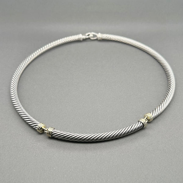 Estate David Yurman SS 14 Metro Cable Collar Necklace