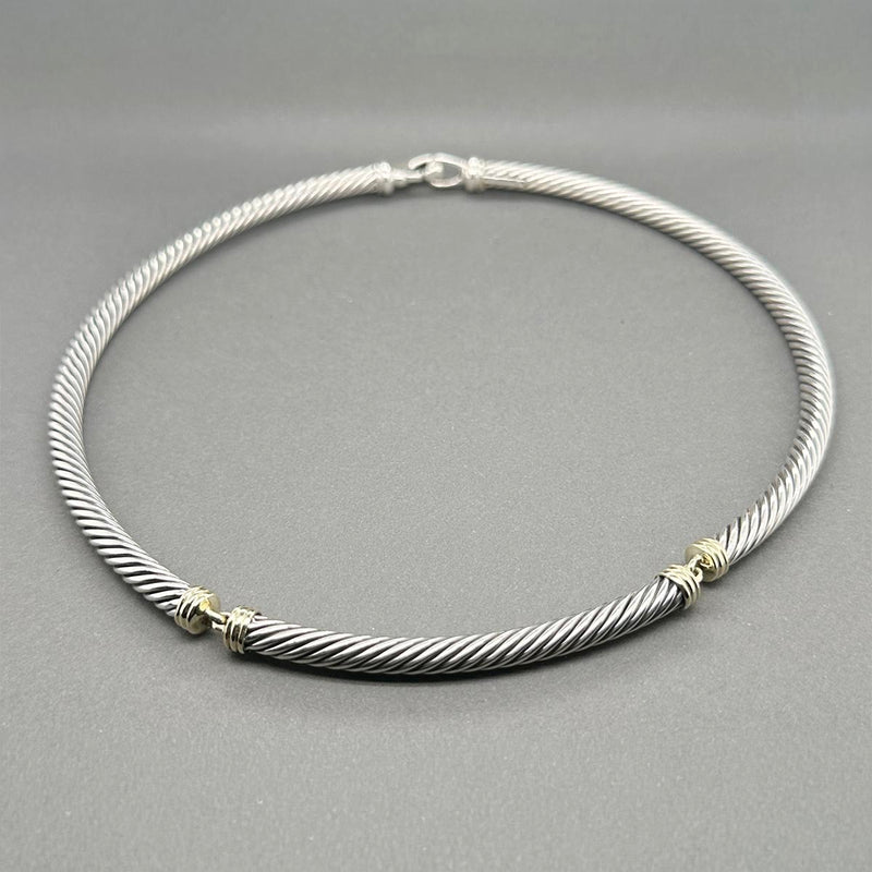 Estate David Yurman SS 14 Metro Cable Collar Necklace