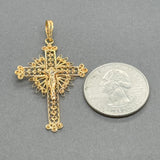 Estate 20K Y Gold 50.1mm Crucifix Pendant