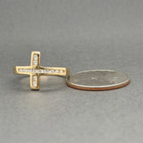 Estate 14K Y Gold 0.34ctw G/VS2-SI1 Diamond Cross Ring