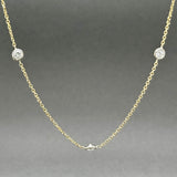 Estate 14K Y Gold 1.19ctw H-I/SI2-I1 Diamond By The Yard Necklace