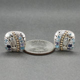 Estate John Hardy SS 18  0.76ctw Mulit-Gemstone Kali Lavafire Earrings