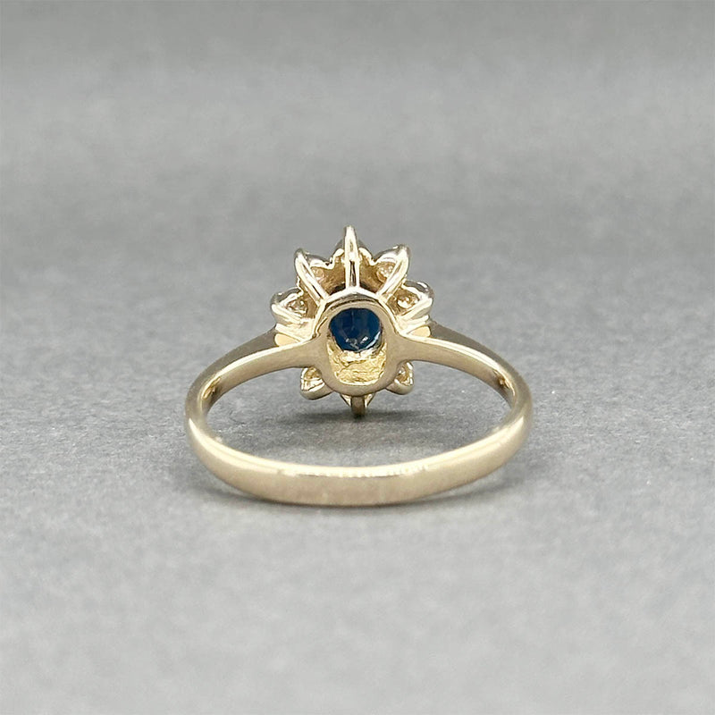 Estate 14K Y Gold 0.74ctw Sapphire & Diamond Ring