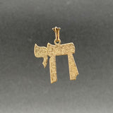Estate 14K Y Gold Chai Pendant