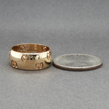 Estate Gucci 18K Y Gold Icon GG Wide Ring