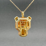 Estate Effy 14K Y Gold 9.51ctw Citrine & Garnet & 0.25ctw H/SI1-2 Diamond Panther Pendant