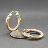 Estate 14K Y Gold 24.98mm Hoop Earrings