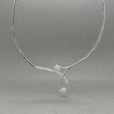 Estate 18K W Gold 0.66ctw I-J/SI2-I1 Diamond Floral Collar Necklace