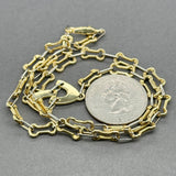 Estate 18K TT  5.45mm Dog Bone Link Chain