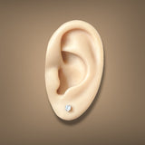 Estate 14K W Gold 0.10ct G/SI2 Diamond Single Stud Earring