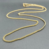 Estate 18K Y Gold 2.89mm 24” Curb Link Chain