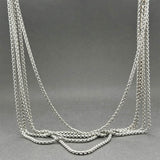 Estate David Yurman SS 5 Chain Station Necklace