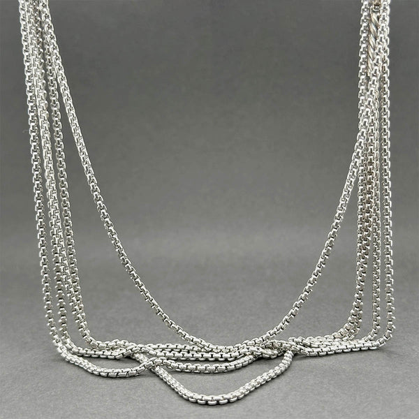 Estate David Yurman SS 5 Chain Station Necklace