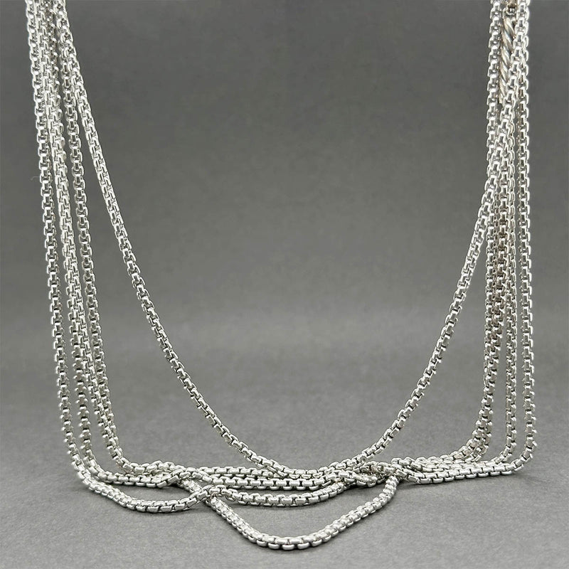 Estate David Yurman SS 5 Chain Station Necklace