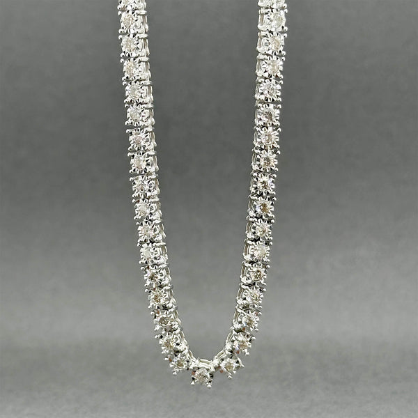 Estate 14K W Gold 2.75ctw H-I/I1-2 Diamond Tennis Necklace