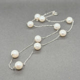 Estate 14K W Gold Freshwater Pearl Tincup Necklace