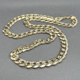 Estate 10K Y Gold 9.0mm 22” Curb Link Chain
