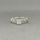 Estate 14K W Gold 0.59ctw G-H/VVS2-SI1 Diamond Eng. Ring