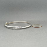 Estate 14K W Gold 0.68ctw I/SI1 Diamond Bangle Bracelet