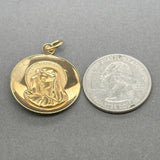 Estate 18K Y Gold Madonna Pendant