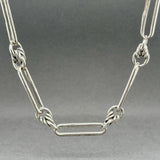 Estate SS 7.7mm Fancy Figaro Watch Fob Chain